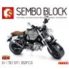 SEMBO 701107 non  XE MÁY BMW LATTE bộ đồ chơi xếp lắp ráp ghép mô hình Motorcycle Motorbike BMW R NINET Xe Hai Bánh 262 khối