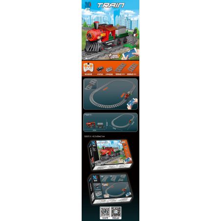 KAIYU K96121 96121 non  TÀU ĐIỀU KHIỂN TỪ XA bộ đồ chơi xếp lắp ráp ghép mô hình City TRAIN Thành Phố 148 khối