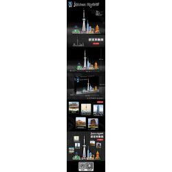 KAIYU K86106 86106 non  ĐƯỜNG CHÂN TRỜI VŨ HÁN bộ đồ chơi xếp lắp ráp ghép mô hình Mini Modular WUHAN SKYLINE Đường Phố Thu Nhỏ 526 khối