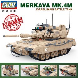 GUDI 6109 non  XE TĂNG MERKAVA MK4M 1:28 tỷ lệ 1:28 bộ đồ chơi xếp lắp ráp ghép mô hình Military Army MERKAVA MBT Quân Sự Bộ Đội 1540 khối