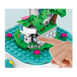 SEMBO 601100 non  HỘP XOAY ĐÈN THIÊN THẦN TRẮNG bộ đồ chơi xếp lắp ráp ghép mô hình Star Wars Chiến Tranh Giữa Các Vì Sao 309 khối