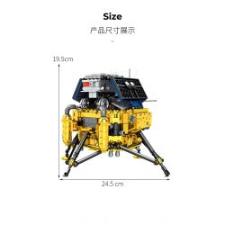 SEMBO 203301 non  THÁM HIỂM MẶT TRĂNG bộ đồ chơi xếp lắp ráp ghép mô hình Space Flight Thám Hiểm Không Gian 702 khối