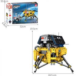 SEMBO 203301 non  THÁM HIỂM MẶT TRĂNG bộ đồ chơi xếp lắp ráp ghép mô hình Space Flight Thám Hiểm Không Gian 702 khối