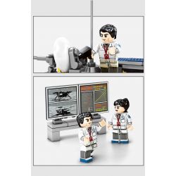 SEMBO 203301 non  THÁM HIỂM MẶT TRĂNG bộ đồ chơi xếp lắp ráp ghép mô hình Space Flight Thám Hiểm Không Gian 702 khối