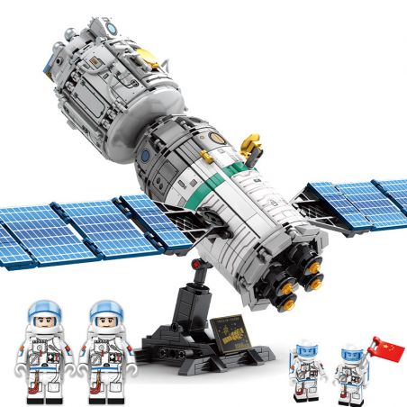 SEMBO 203302 non  TÀU VŨ TRỤ bộ đồ chơi xếp lắp ráp ghép mô hình Space Flight Thám Hiểm Không Gian 804 khối
