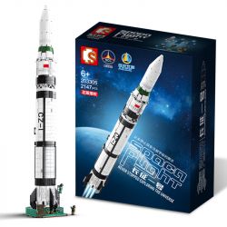 SEMBO 203305 non  ROCKET NGÀY 1 THÁNG 3 bộ đồ chơi xếp lắp ráp ghép mô hình Space Flight Thám Hiểm Không Gian 2147 khối