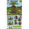PRCK 63038 non  NGÔI NHÀ TRÊN CÂY TRONG RỪNG bộ đồ chơi xếp lắp ráp ghép mô hình Minecraft MY WORLD Game Xây Dựng 554 khối