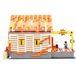 PANGU PG-12004 12004 PG12004 URGE 30106 non  XƯỞNG ĐÓNG TÀU bộ đồ chơi xếp lắp ráp ghép mô hình Town SHIPYARD Thị Trấn 2621 khối