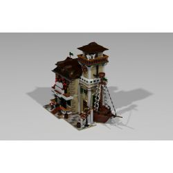 PANGU PG-12003 12003 PG12003 URGE 30103 non  NHÀ HÀNG HOUSEBOAT bộ đồ chơi xếp lắp ráp ghép mô hình Town BOAT HOUS DINER Thị Trấn 2196 khối