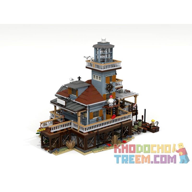 PANGU PG-12002 12002 PG12002 URGE 30105 non  NHÀ CÂU CÁ CŨ bộ đồ chơi xếp lắp ráp ghép mô hình Town THE LIGHTHOUSE Thị Trấn 2361 khối