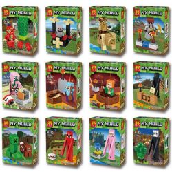 LELE 79266 non  GÓI MINIFIGURE 12 bộ đồ chơi xếp lắp ráp ghép mô hình Minecraft MY WORLD Game Xây Dựng