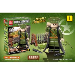 QuanGuan 100076 Quan Guan 100076 non  6 TỔ HỢP SÚNG PHÒNG THỦ CHIẾN TRANH M1 57MM CỦA MỸ bộ đồ chơi xếp lắp ráp ghép mô hình Heroes & Generals Anh Hùng Và Người Thường 235 khối