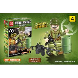 QuanGuan 100076 Quan Guan 100076 non  6 TỔ HỢP SÚNG PHÒNG THỦ CHIẾN TRANH M1 57MM CỦA MỸ bộ đồ chơi xếp lắp ráp ghép mô hình Heroes & Generals Anh Hùng Và Người Thường 235 khối