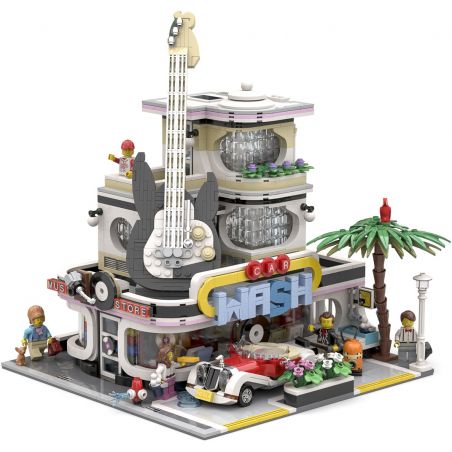 JIESTAR 89105 URGE 10196 MouldKing 16002 Mould King 16002 non  RỬA XE bộ đồ chơi xếp lắp ráp ghép mô hình Creator THE CAR WASH SHOP Sáng Tạo 2548 khối