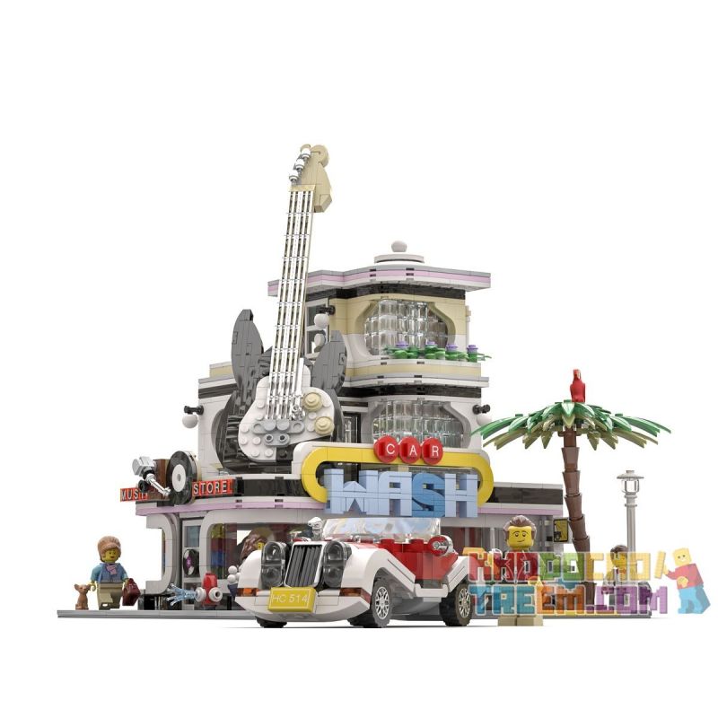 JIESTAR 89105 URGE 10196 MouldKing 16002 Mould King 16002 non  RỬA XE bộ đồ chơi xếp lắp ráp ghép mô hình Creator THE CAR WASH SHOP Sáng Tạo 2548 khối