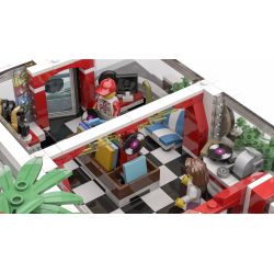 JIESTAR 89105 URGE 10196 MouldKing 16002 Mould King 16002 non  RỬA XE bộ đồ chơi xếp lắp ráp ghép mô hình Creator THE CAR WASH SHOP Sáng Tạo 2548 khối