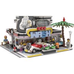 JIESTAR 89105 URGE 10196 MouldKing 16002 Mould King 16002 non  RỬA XE bộ đồ chơi xếp lắp ráp ghép mô hình Creator THE CAR WASH SHOP Sáng Tạo 2548 khối