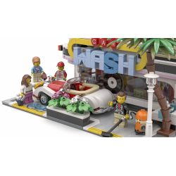 JIESTAR 89105 URGE 10196 MouldKing 16002 Mould King 16002 non  RỬA XE bộ đồ chơi xếp lắp ráp ghép mô hình Creator THE CAR WASH SHOP Sáng Tạo 2548 khối