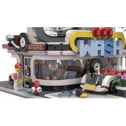 JIESTAR 89105 URGE 10196 MouldKing 16002 Mould King 16002 non  RỬA XE bộ đồ chơi xếp lắp ráp ghép mô hình Creator THE CAR WASH SHOP Sáng Tạo 2548 khối