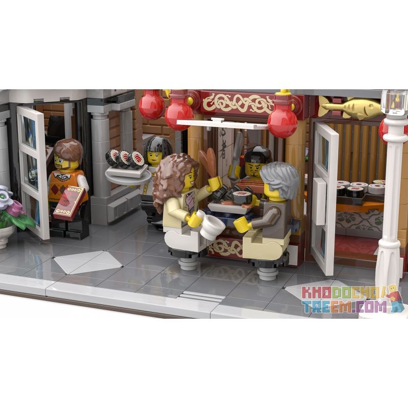 MOYU BLOCK MY82002 82002 JIESTAR 89127 URGE 10193 non  CỬA HÀNG SUSHI bộ đồ chơi xếp lắp ráp ghép mô hình Creator THE SUSHI COENER Sáng Tạo 2712 khối