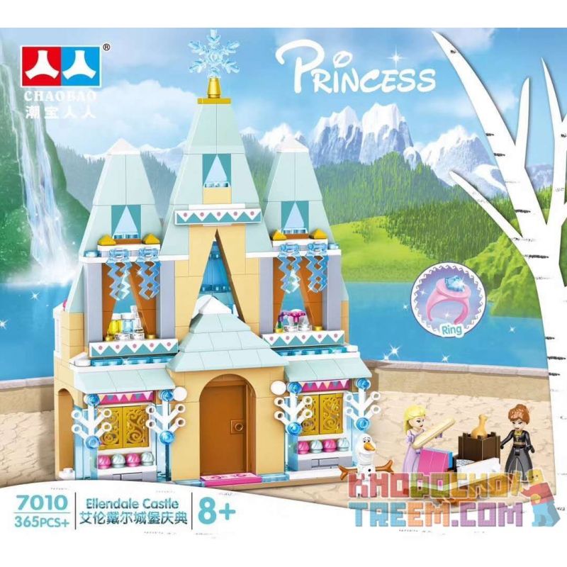 CHAOBAO 7010 non  LỄ KỶ NIỆM LÂU ĐÀI ELLENDALE bộ đồ chơi xếp lắp ráp ghép mô hình Frozen ELLENDALE CASTLE Nữ Hoàng Băng Giá 365 khối