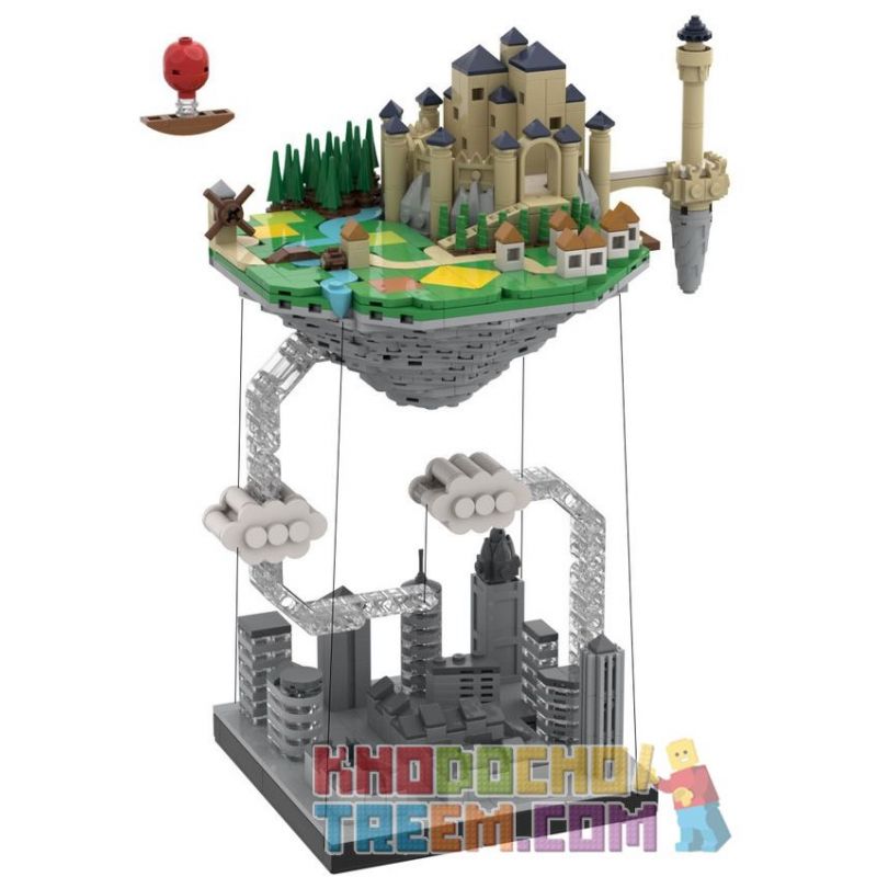 LDD AS001 non  ĐẢO NỔI TỔNG THỂ ZHANGLA bộ đồ chơi xếp lắp ráp ghép mô hình Creator FLOATING ISLAND Sáng Tạo