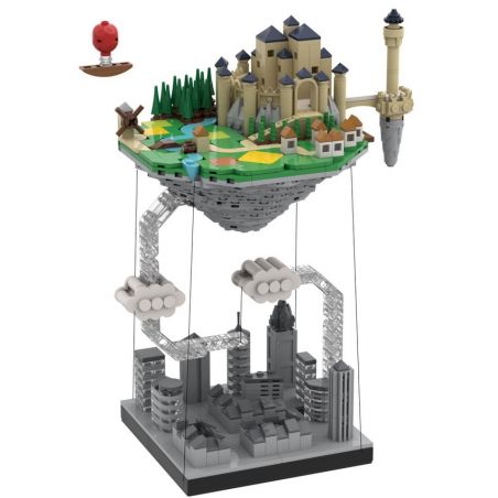 LDD AS001 non  ĐẢO NỔI TỔNG THỂ ZHANGLA bộ đồ chơi xếp lắp ráp ghép mô hình Creator FLOATING ISLAND Sáng Tạo