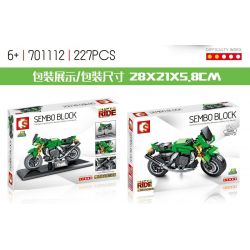 SEMBO 701112 non  KAWASAKI Z1000. bộ đồ chơi xếp lắp ráp ghép mô hình Motorcycle Motorbike Xe Hai Bánh 227 khối