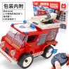 WISE BLOCK HA389045 389045 non  LỐC XOÁY CỨU HỘ XE HỎA ĐIỀU KHIỂN TỪ XA bộ đồ chơi xếp lắp ráp ghép mô hình Fire Rescure FIRE TRUCK Cứu Hỏa 263 khối
