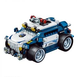 WISE BLOCK HA389046 389046 non  XE ĐỊA HÌNH ĐIỀU KHIỂN TỪ XA SWAT DI ĐỘNG bộ đồ chơi xếp lắp ráp ghép mô hình Police POLICE SUV Cảnh Sát 263 khối