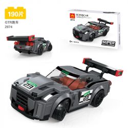 WANGE 2874 non  SUPER RACING GTR. bộ đồ chơi xếp lắp ráp ghép mô hình Speed Champions Racing Cars SUPER CHAMPIONS Đua Xe Công Thức 174 khối