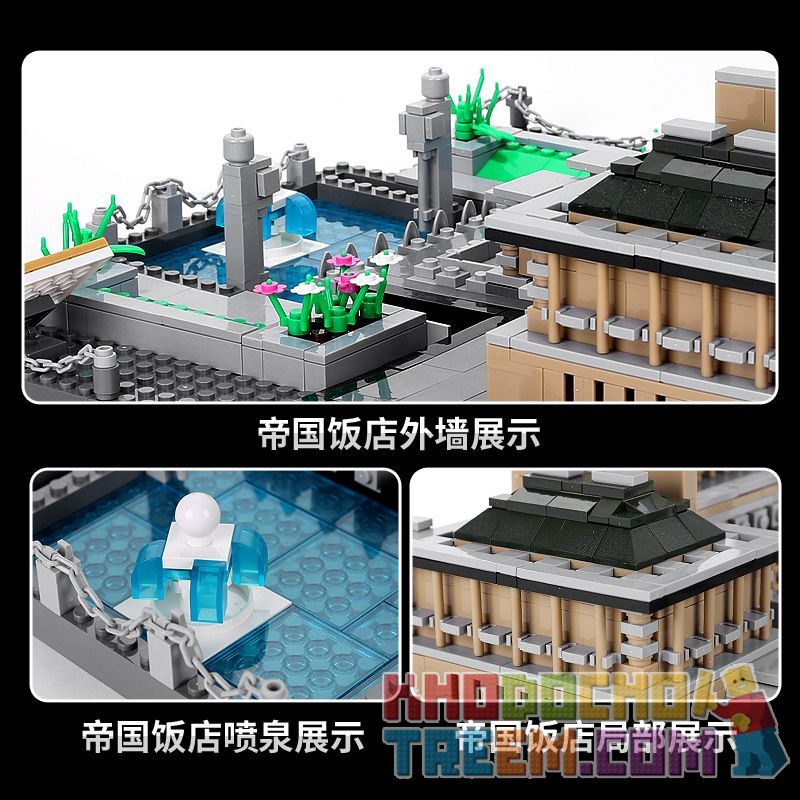 WANGE 5226 non  KHÁCH SẠN IMPERIAL bộ đồ chơi xếp lắp ráp ghép mô hình Architecture THE IMPERIAL HOTEL OF TOKYO Công Trình Kiến Trúc 1373 khối