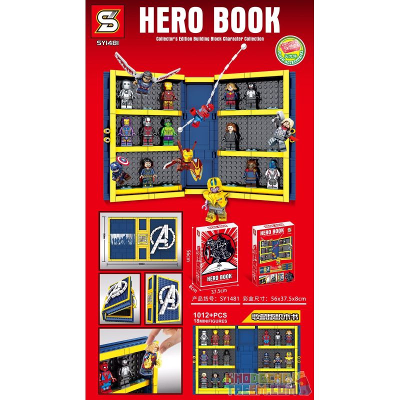 SHENG YUAN SY SY1481 1481 non  PHIÊN BẢN SƯU TẬP AVENGERS bộ đồ chơi xếp lắp ráp ghép mô hình Super Heroes HERO BOOK Siêu Nhân Anh Hùng 1012 khối