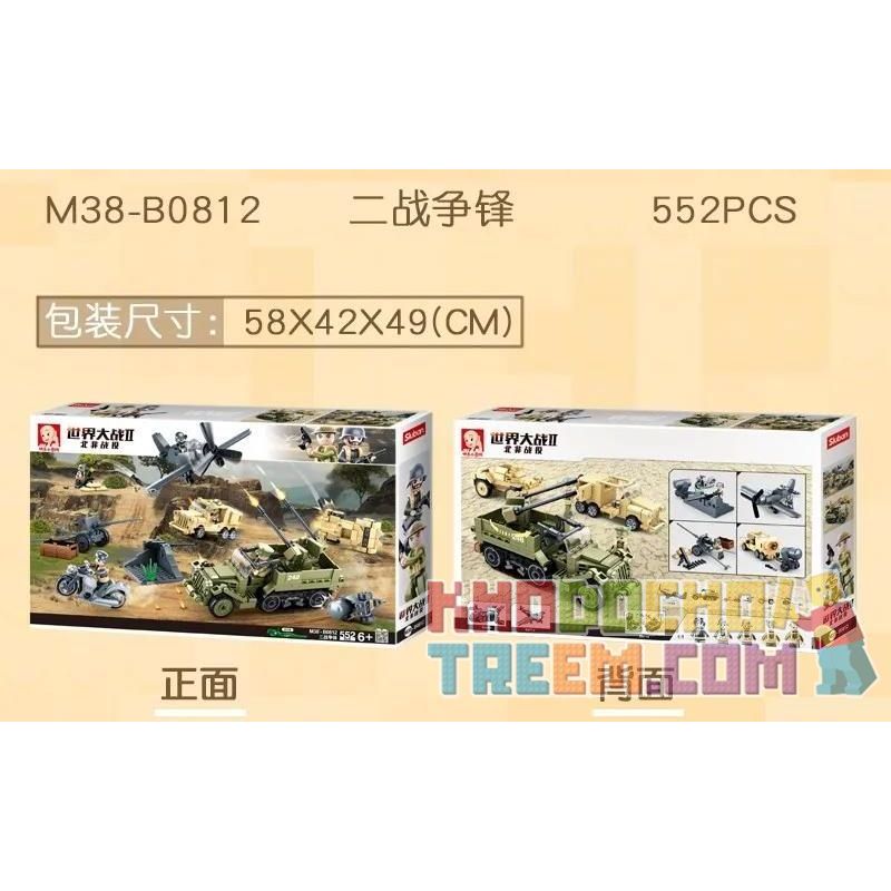 SLUBAN M38-B0812 B0812 0812 M38B0812 38-B0812 non  MẶT TRẬN CHIẾN TRANH bộ đồ chơi xếp lắp ráp ghép mô hình World War Ii Chiến Tranh Thế Giới Thứ 2 552 khối