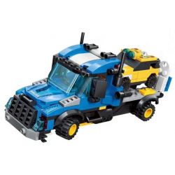 Enlighten 1809 Qman 1809 non  XE TẢI PHÁ HỦY THÀNH PHỐ 8 KẾT HỢP bộ đồ chơi xếp lắp ráp ghép mô hình City TRANSCOLLECTOR