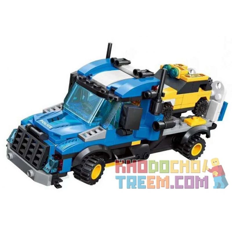 Enlighten 1809 Qman 1809 non  XE TẢI PHÁ HỦY THÀNH PHỐ 8 KẾT HỢP bộ đồ chơi xếp lắp ráp ghép mô hình City TRANSCOLLECTOR