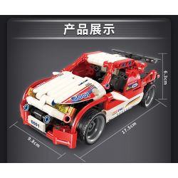 Enlighten 6001 Qman 6001 non  XẾP HẠNG XE ĐUA ĐỎ RED WOLF bộ đồ chơi xếp lắp ráp ghép mô hình  MODEL POWER Kỹ Thuật Công Nghệ Cao Mô Hình Phương Tiện 257 khối