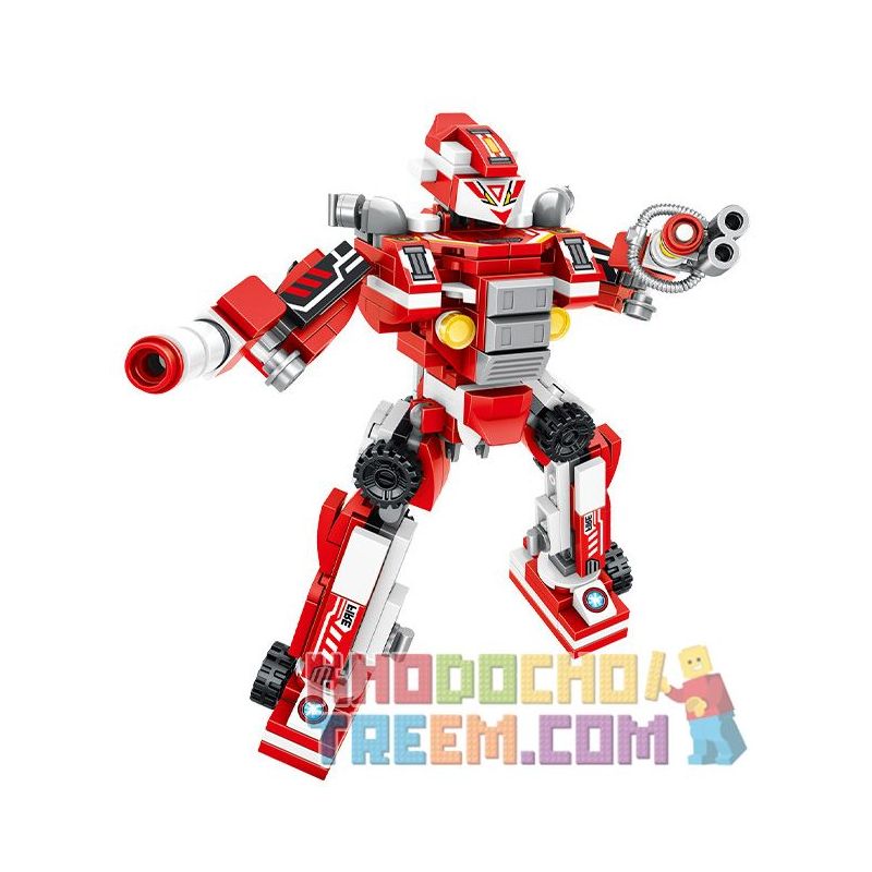 PanlosBrick 605001 Panlos Brick 605001 non  6 TỔ HỢP ROBOT CHỮA CHÁY bộ đồ chơi xếp lắp ráp ghép mô hình Transformers ASSEMBLY ROBOT Robot Đại Chiến Người Máy Biến Hình 271 khối