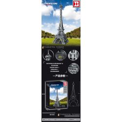 HAPPY BUILD YC-20001 20001 YC20001 non  THÁP EIFFEL Ở PARIS PHÁP 1 400 tỷ lệ 1:400 bộ đồ chơi xếp lắp ráp ghép mô hình Architecture ARCHITECTURE THE EIFFEL TOWER Công Trình Kiến Trúc 1212 khối