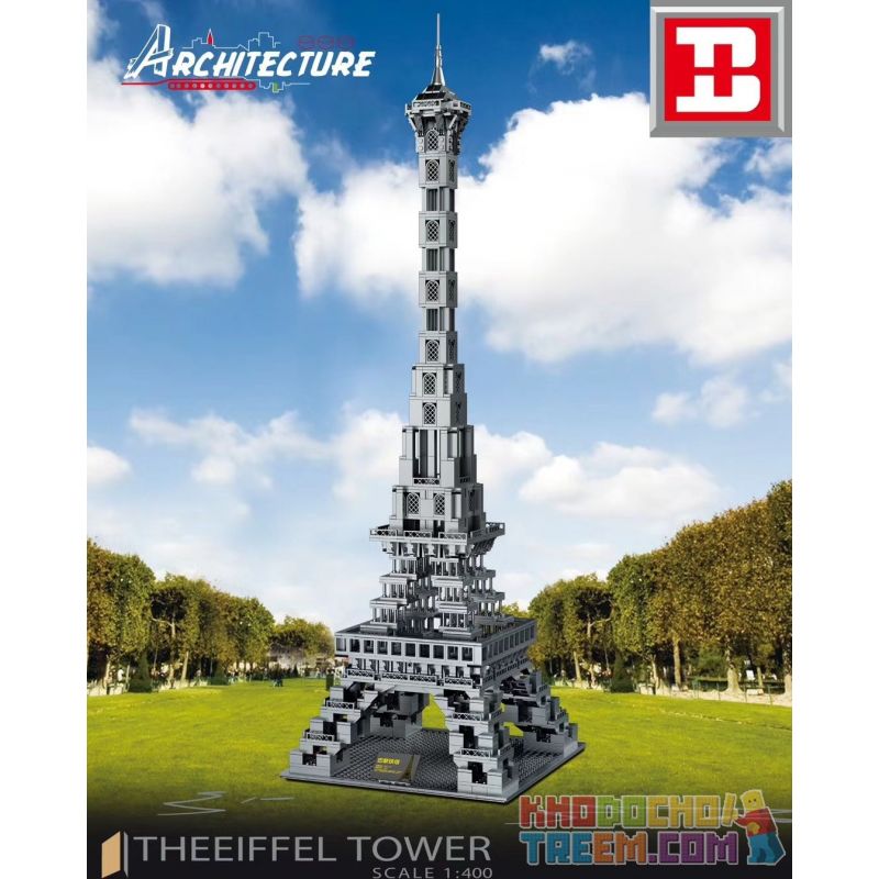 HAPPY BUILD YC-20001 20001 YC20001 non  THÁP EIFFEL Ở PARIS PHÁP 1 400 tỷ lệ 1:400 bộ đồ chơi xếp lắp ráp ghép mô hình Architecture ARCHITECTURE THE EIFFEL TOWER Công Trình Kiến Trúc 1212 khối