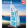 HAPPY BUILD YC-20004 20004 YC20004 non  KHÁCH SẠN BURJ AL ARAB (KHÁCH ARAB) 1 400 tỷ lệ 1:400 bộ đồ chơi xếp lắp ráp ghép mô hình Architecture ARCHITECTURE BURJAL ARAB Công Trình Kiến Trúc 1336 khối