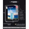 HAPPY BUILD YC-20004 20004 YC20004 non  KHÁCH SẠN BURJ AL ARAB (KHÁCH ARAB) 1 400 tỷ lệ 1:400 bộ đồ chơi xếp lắp ráp ghép mô hình Architecture ARCHITECTURE BURJAL ARAB Công Trình Kiến Trúc 1336 khối