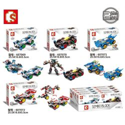 SEMBO 607070 non  MŨ BỐN BÁNH MŨI TÊN TAM GIÁC MỚI bộ đồ chơi xếp lắp ráp ghép mô hình Speed Champions Racing Cars FAMOUS CAR Đua Xe Công Thức 157 khối