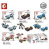 SEMBO 607071 non  KÍNH XOAY BỐN BÁNH RẮN bộ đồ chơi xếp lắp ráp ghép mô hình Speed Champions Racing Cars FAMOUS CAR Đua Xe Công Thức 160 khối