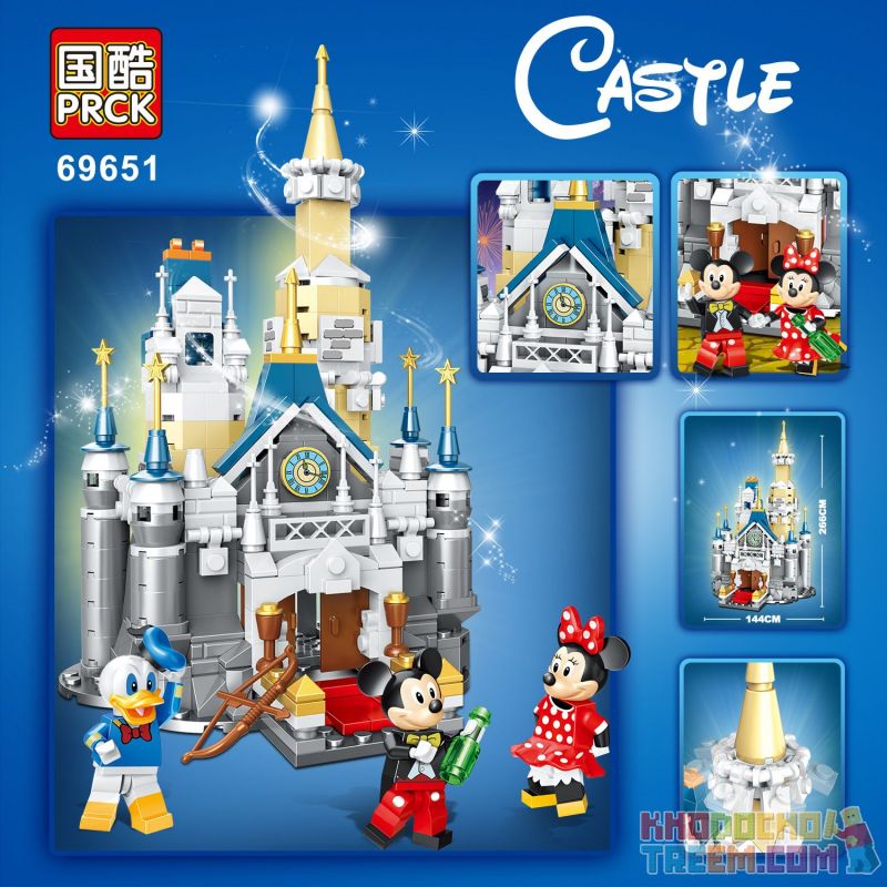 PRCK 69651 non  LÂU ĐÀI DISNEY NHỎ bộ đồ chơi xếp lắp ráp ghép mô hình Medieval Castle Chiến Tranh Trung Cổ 348 khối