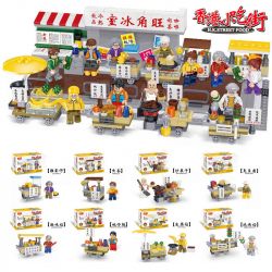 XIPOO XP93210 93210 non  PHỐ ĂN VẶT HỒNG KÔNG bộ đồ chơi xếp lắp ráp ghép mô hình City Thành Phố