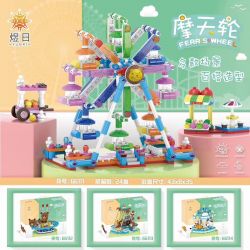 YURI 66111 non  ĐU QUAY bộ đồ chơi xếp lắp ráp ghép mô hình City Modern Paradise FERRIS WHEEL Thành Phố Thiên Đường Hiện Đại 624 khối