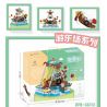YURI 66113 non  TÀU CƯỚP BIỂN bộ đồ chơi xếp lắp ráp ghép mô hình City Modern Paradise A PIRATE BOAT Thành Phố Thiên Đường Hiện Đại 593 khối