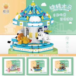 YURI 66114 non  BĂNG CHUYỀN bộ đồ chơi xếp lắp ráp ghép mô hình City Modern Paradise MERRY-GO-ROUND Thành Phố Thiên Đường Hiện Đại 708 khối