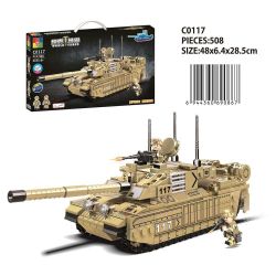 WOMA C0117 0117 non  XE TĂNG CHIẾN ĐẤU CHỦ LỰC CHALLENGER II bộ đồ chơi xếp lắp ráp ghép mô hình Military Army WORLD TANKS Quân Sự Bộ Đội 508 khối